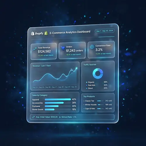 Shopify sales analytics dashboard